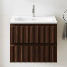 Panama 600mm Wall Hung Single Vanity with Integrated Basin